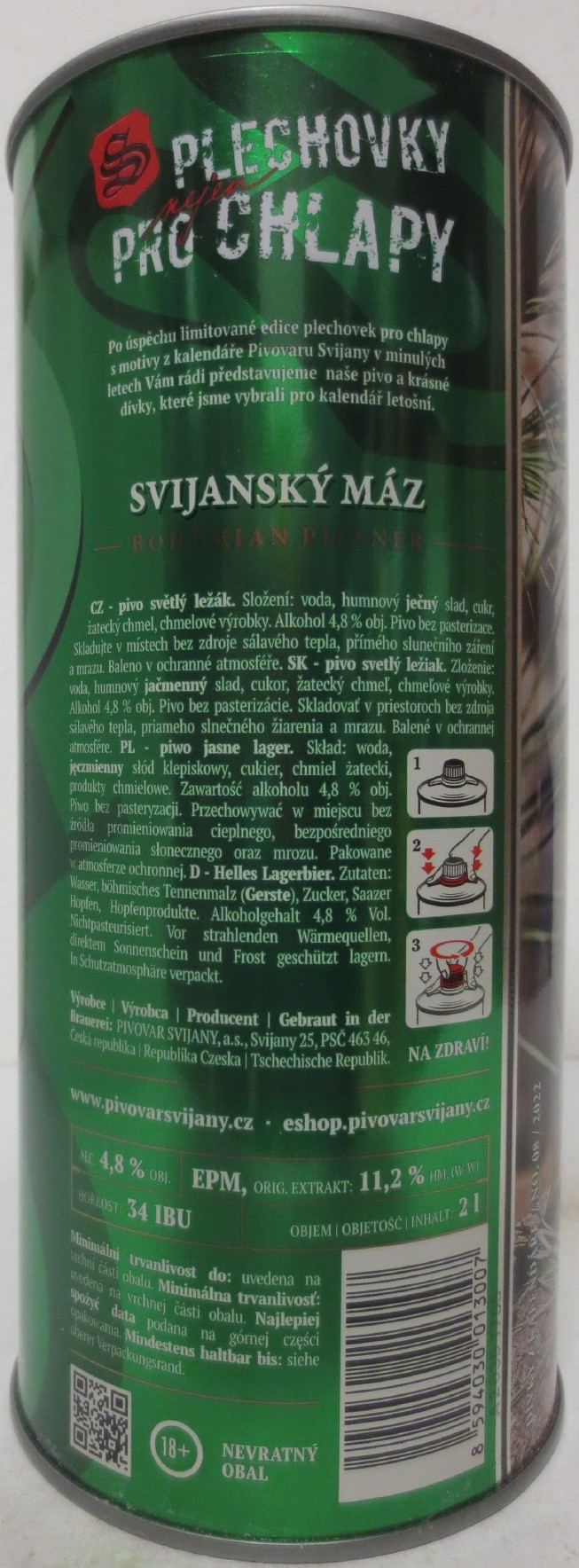 Svijany SVIJANSKÝ MÁZ dívky z kalendáře NO. 08/2022 (200cl)
