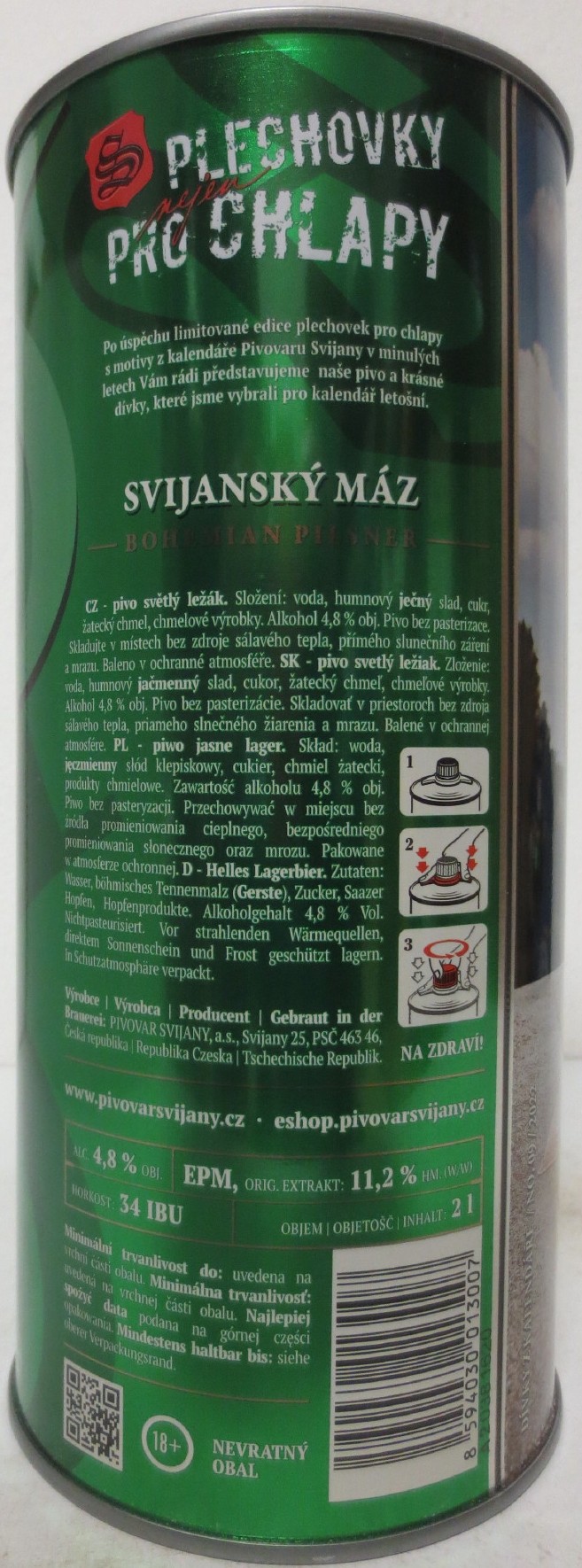 Svijany SVIJANSKÝ MÁZ dívky z kalendáře NO. 09/2022 (200cl)