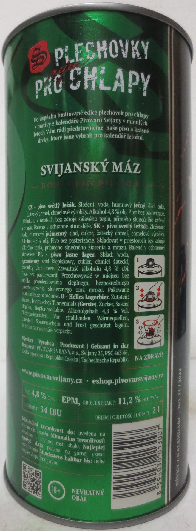 Svijany SVIJANSKÝ MÁZ dívky z kalendáře NO. 11/2022 (200cl)
