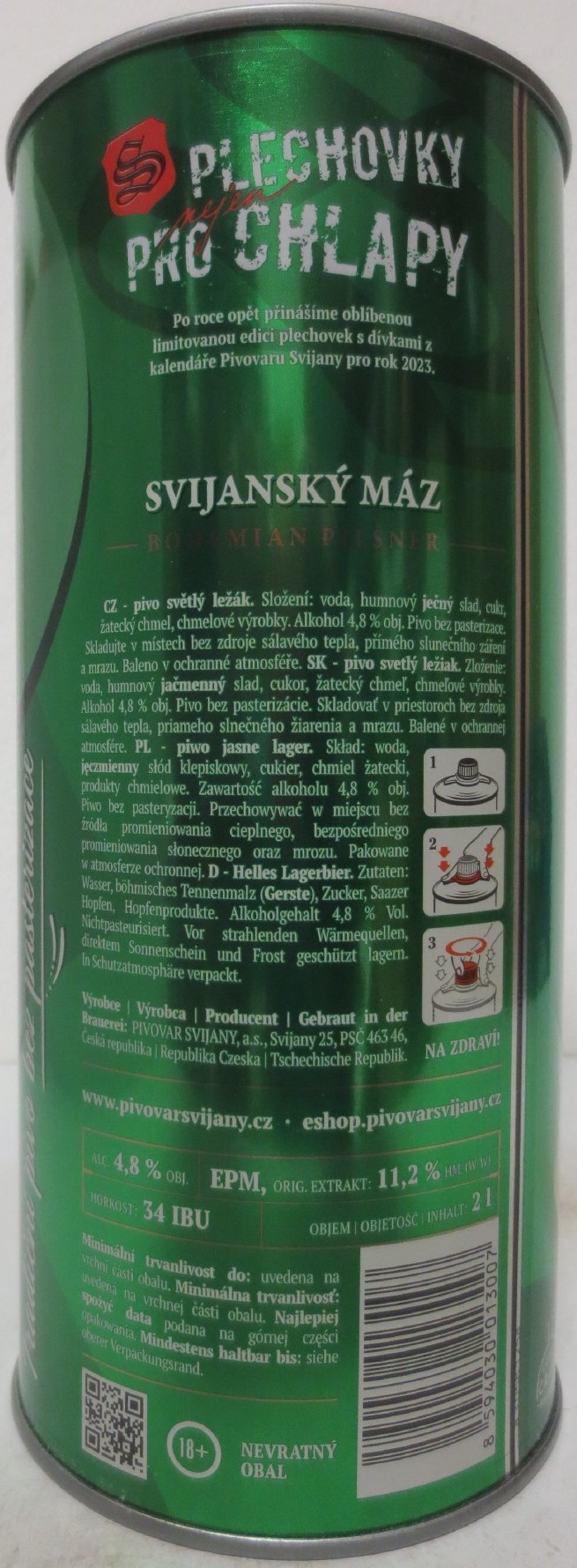 Svijany SVIJANSKÝ MÁZ dívky z kalendáře č.3-No. 2023 (200cl)