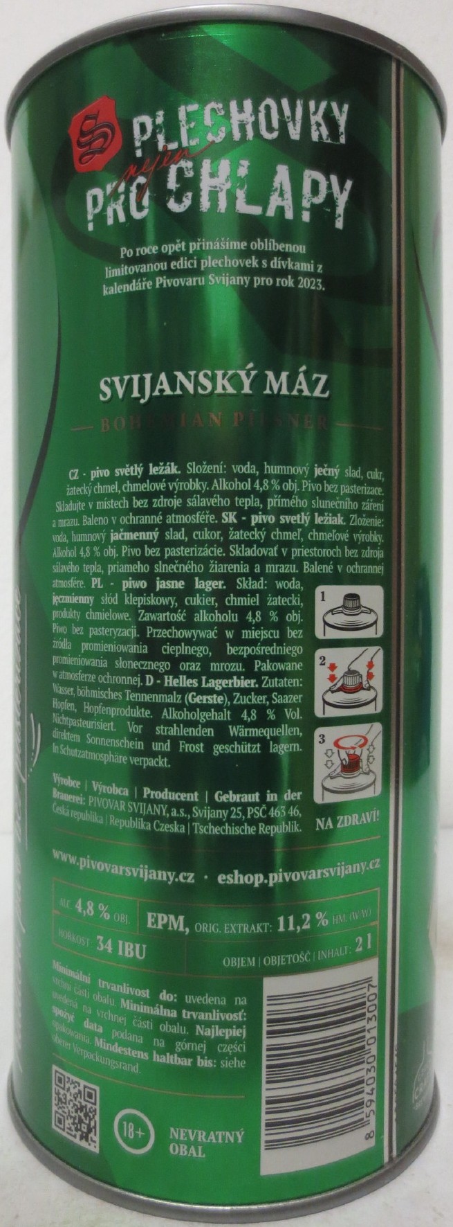 Svijany SVIJANSKÝ MÁZ dívky z kalendáře č.6-No. 2023 (200cl)