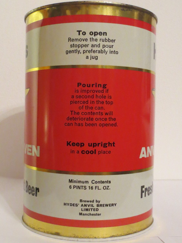 Hydes ANVIL SEVEN Fresh Draught Beer (386cl) 