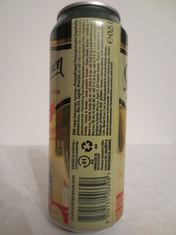 Staropramen PREMIUM BEER PRAŠKA LEKCIJA br.1 (50cl) (B/O)