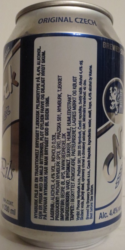 Nymburk Beer Pils EXPORT BEER (33cl) (B/O) č.2
