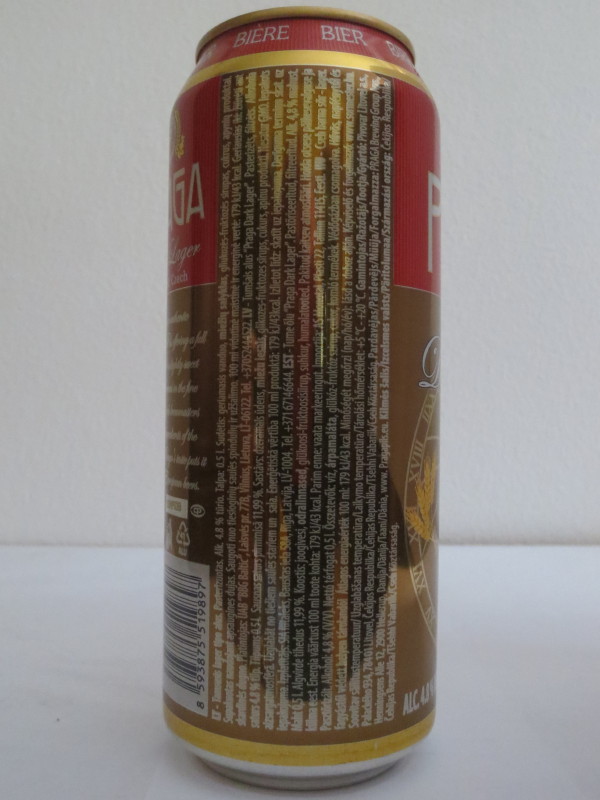PRAGA Dark Lager Authentic Czech IMPORTED Beer (50cl) (B/O)