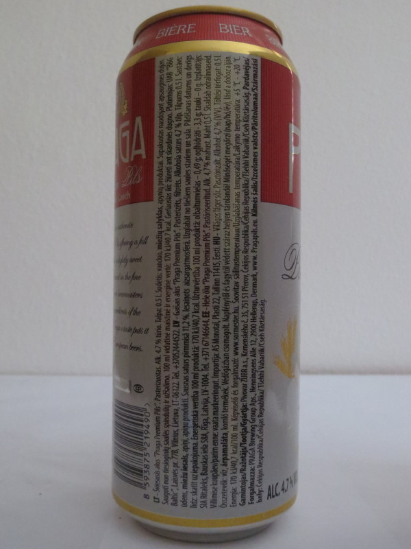 PRAGA Premium Pils Authentic Czech IMPORTED Beer (50cl) (B/O)