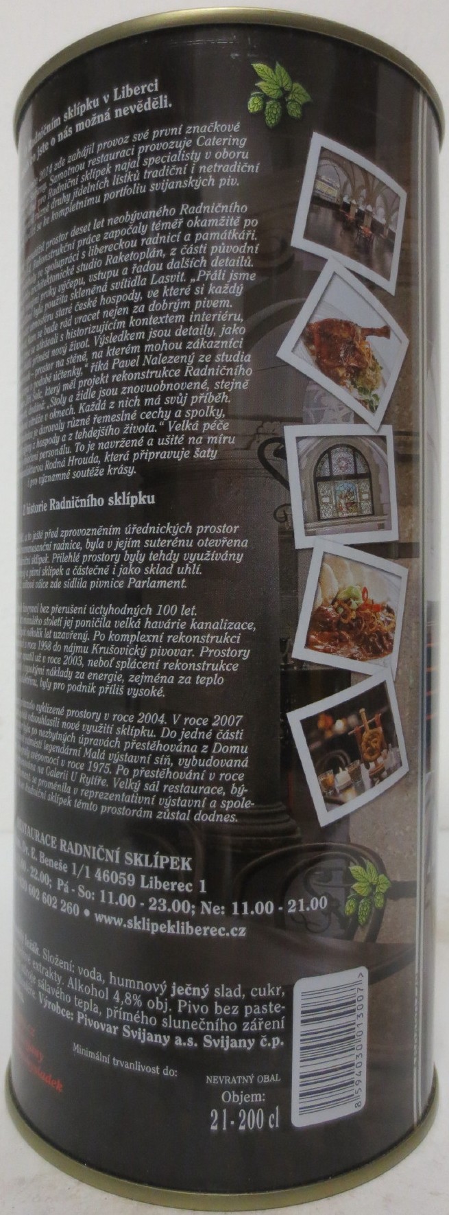 Svijany SVIJANSKÝ MÁZ Světlý ležák Radniční sklípek Liberec (200cl) č.1