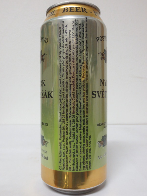 POSTŘIŽINSkÉ PIVO NYMBURK SVĚTLÝ LEŽÁK PILS (0,5L)