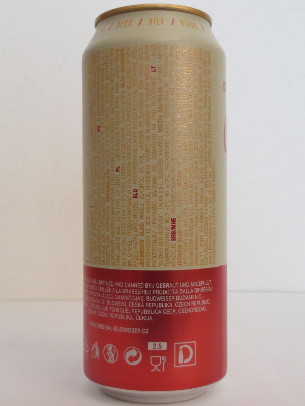ORIGINAL Budweiser Budvar LAGER (50cl) č.1