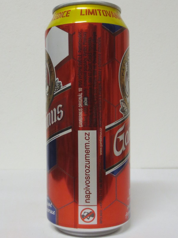 Gambrinus 10 ORIGINÁL Hrdý partner české fotbalové reprezentace (50cl)
