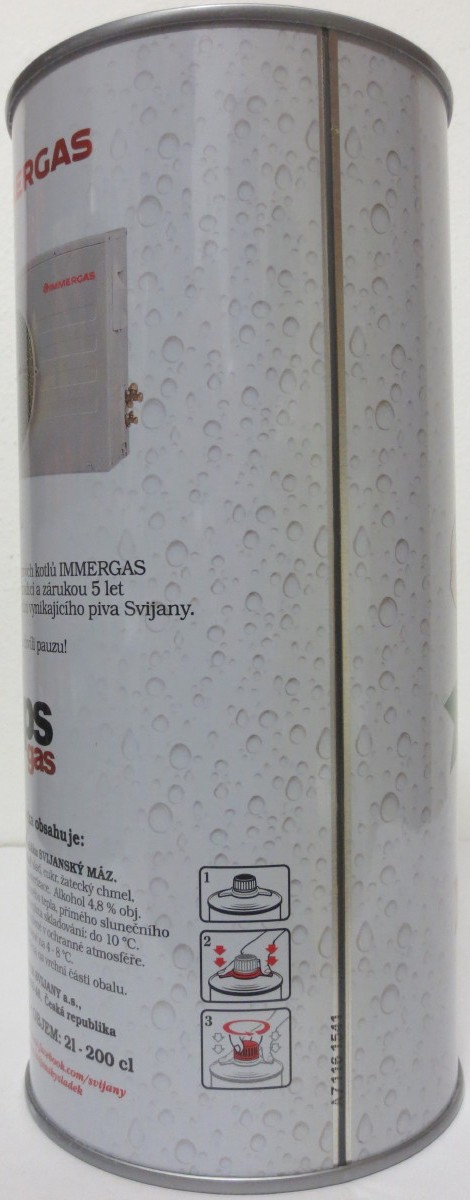 Svijany SVIJANSKÝ MÁZ IMMERGAS BEER S IMMERGASEM NA PLECH (200cl) č.1 