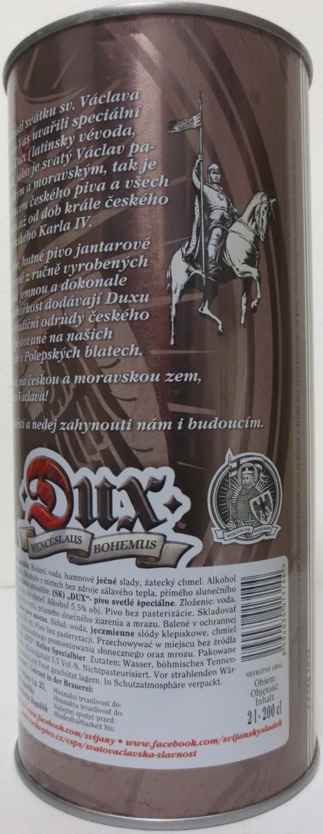 Svijany Dux SVĚTLÉ SPECIÁLNÍ PIVO (200cl) č.1 