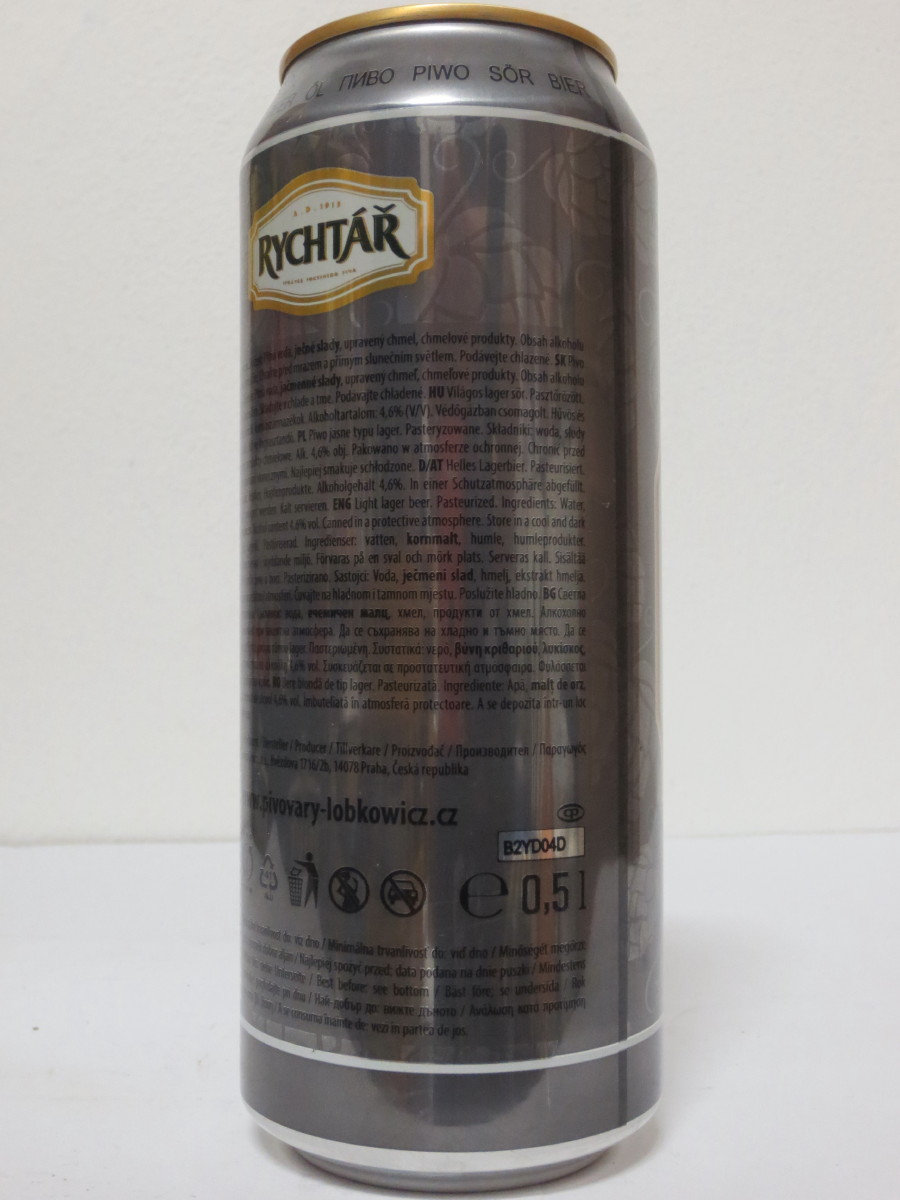 RYCHTÁŘ 11 PIVO SVĚTLÝ LEŽÁK (50cl) (B/O)