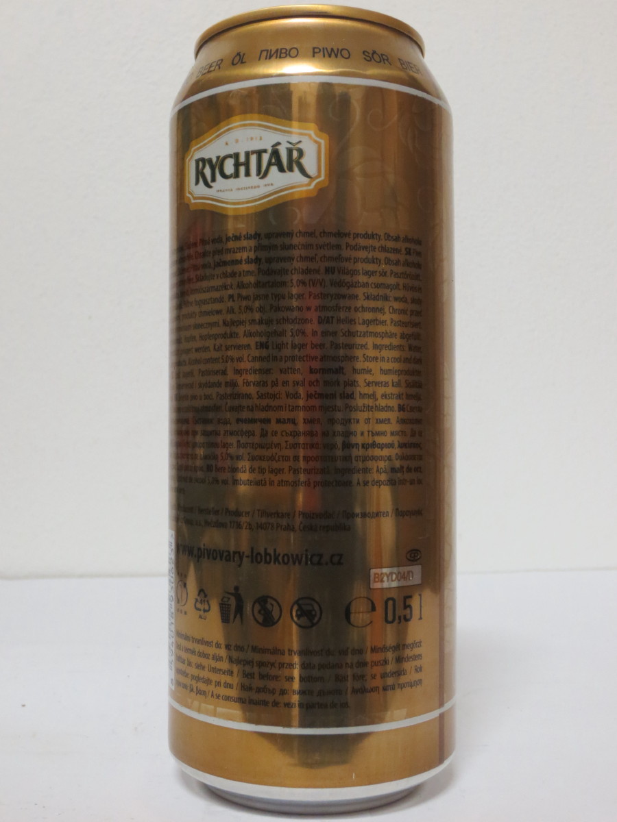 RYCHTÁŘ PREMIUM PIVO SVĚTLÝ LEŽÁK (50cl) (B/O)