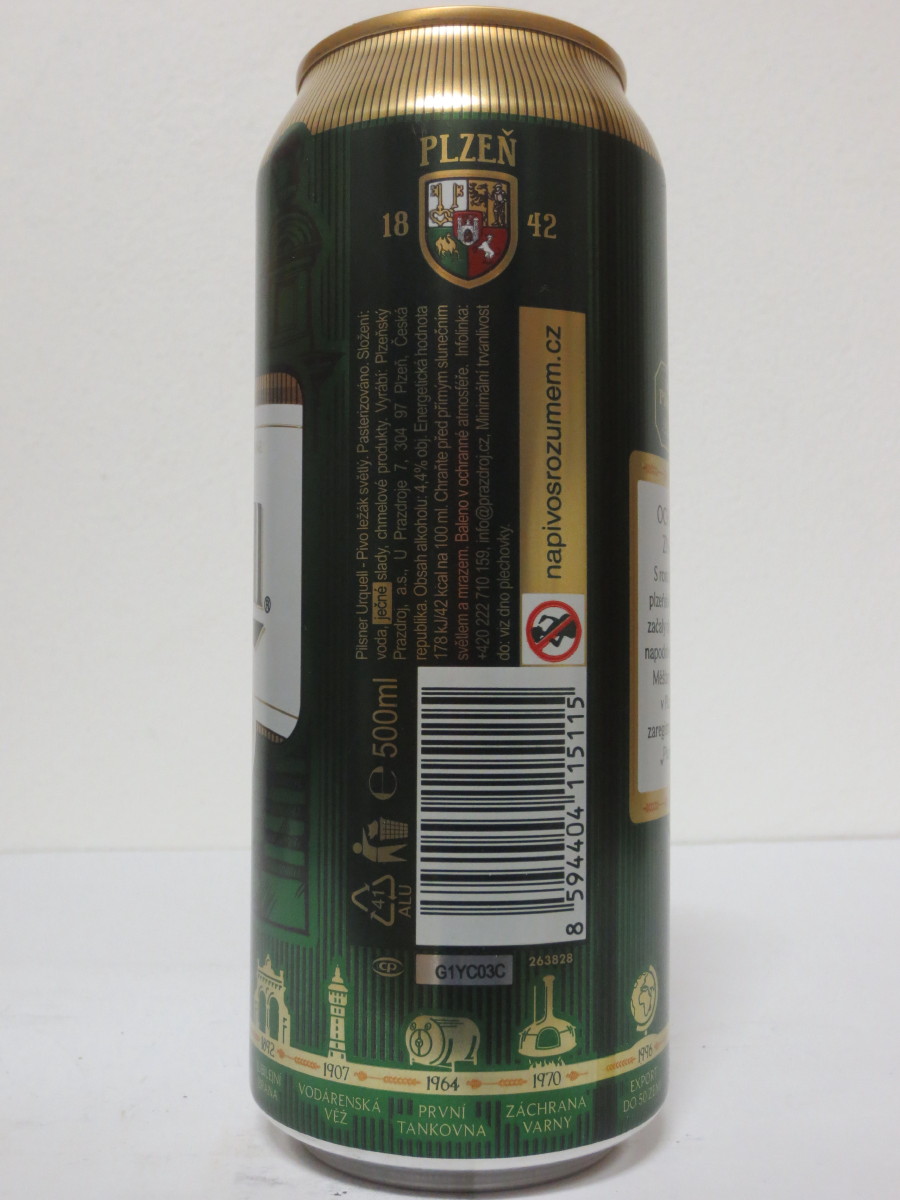 Pilsner Urquell 175 let - série 2017 - 1859 OCHRANÁ ZNÁMKA (50cl) (B/O)