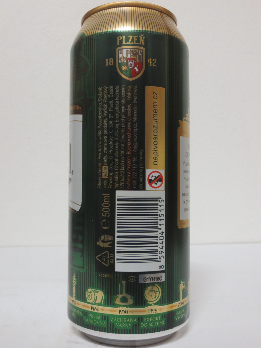 Pilsner Urquell 175 let - série 2017 - 1873 EXPORT DO AMERIKY (50cl) (B/O)