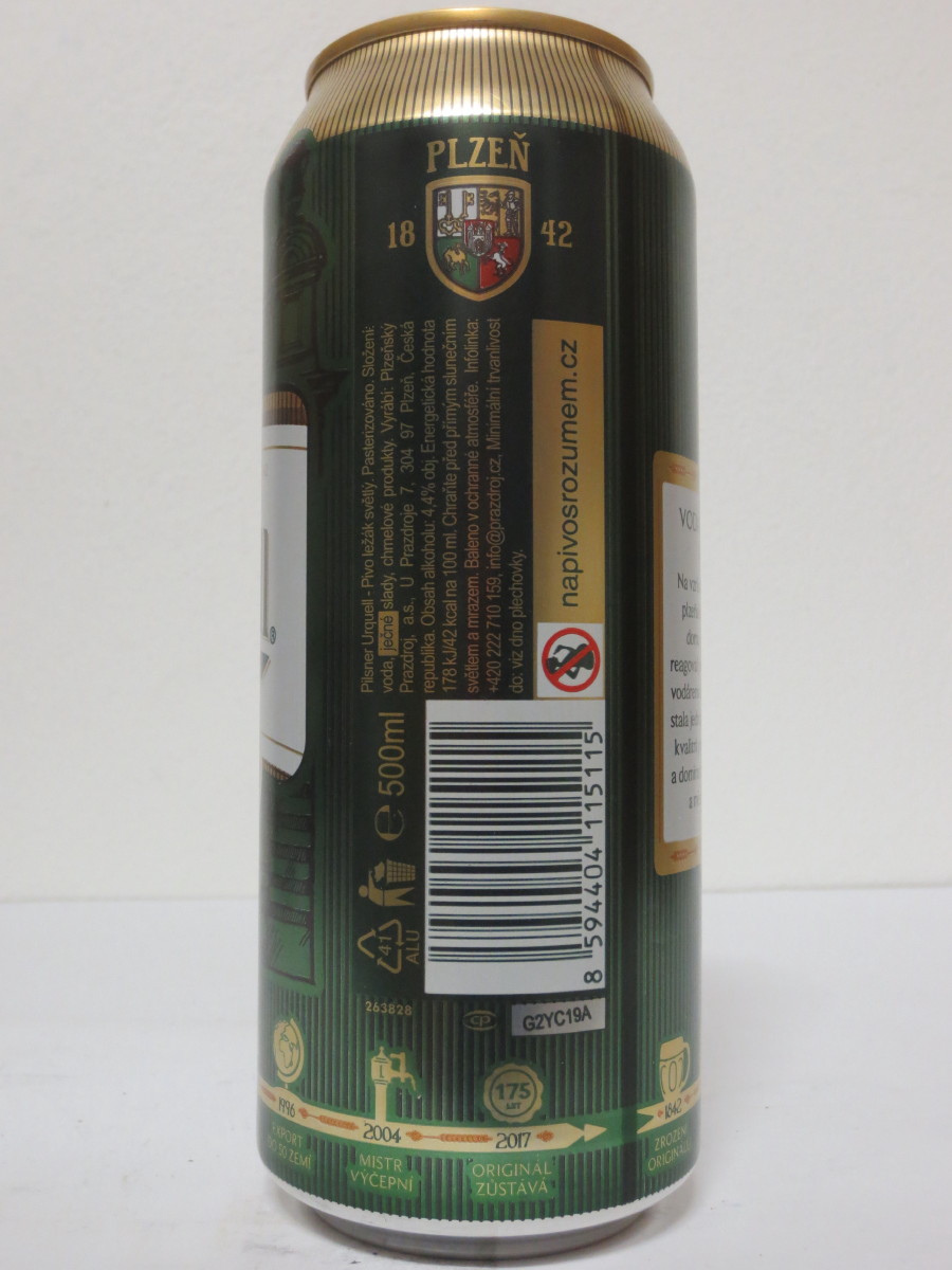 Pilsner Urquell 175 let - série 2017 - 1907 VODÁRENSKÁ VĚŽ (50cl) (B/O)