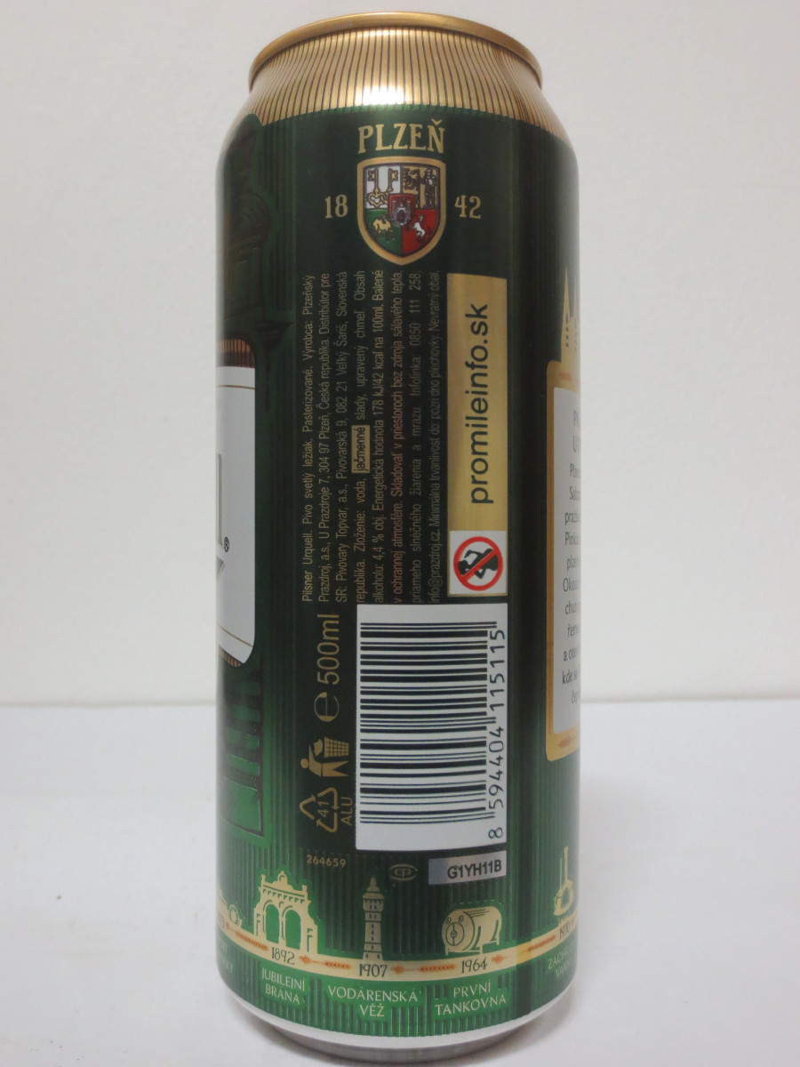 Pilsner Urquell 175 let - série 2017 -  1843 PRAZDROJ U PINKASŮ (50cl) (B/O)
