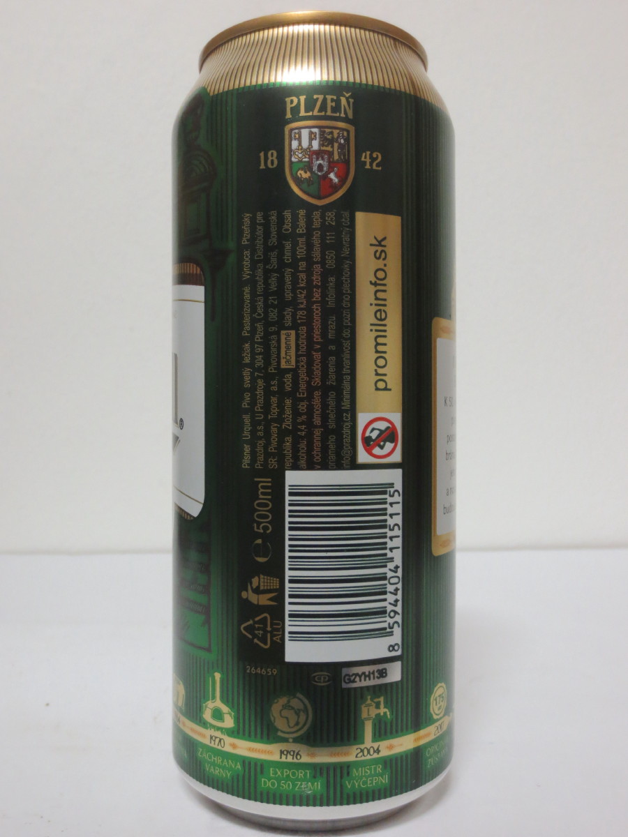 Pilsner Urquell 175 let - série 2017 -1892 JUBILEJNÍ BRÁNA (50cl) (B/O) 
