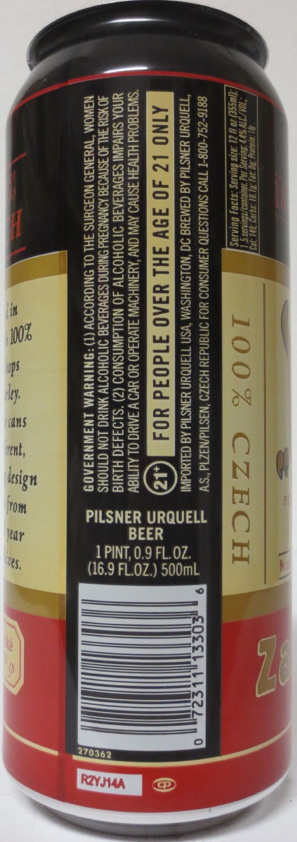 Urquell PLZEŇ-PILSEN Založen v Plzni (50cl) (T-O)