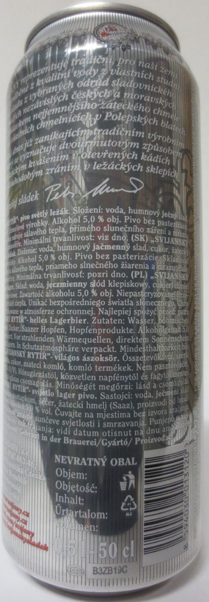 Svijany SVIJANSKÝ RYTÍŘ (50cl) (B/O)