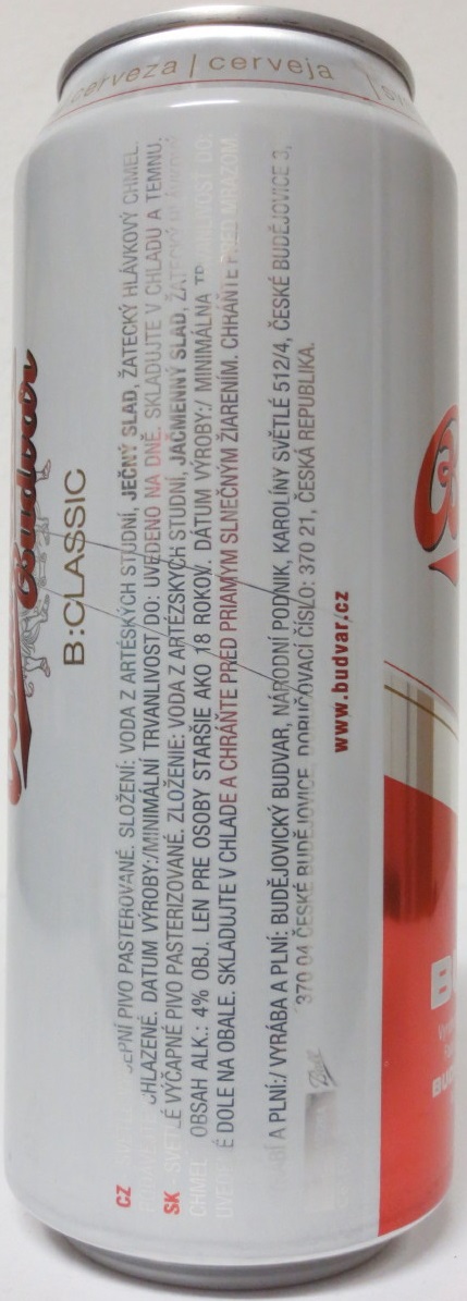 Budweiser Budvar B:CLASSIC světlé výčepní pivo (50cl) (B/O) č.3