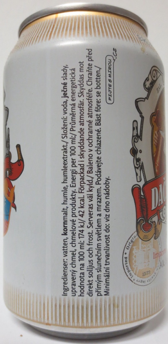 DAČICKÝ Imported Czech lager Alk. 5,0% vol. (33cl) (B/O)