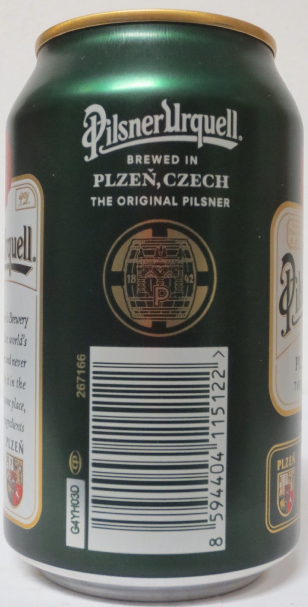 Pilsner Urquell BREWED IN PLZEŇ,CZECH THE ORIGINAL PILSNER IMPORTED (33cl) (B/O) č.2