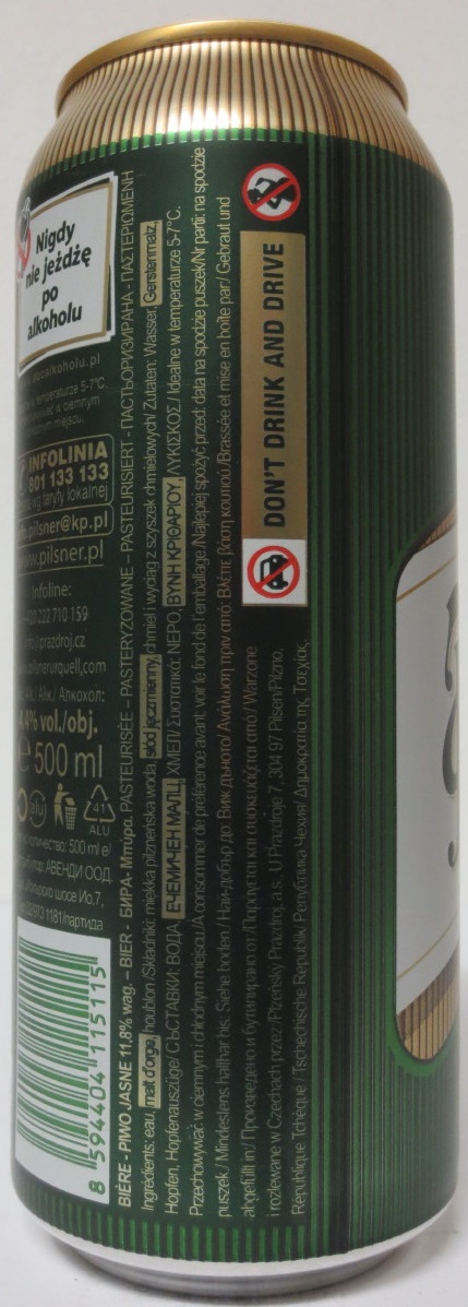 Pilsner Urquell BREWED IN PLZEŇ.CZECH (50cl) (B/O) č.4