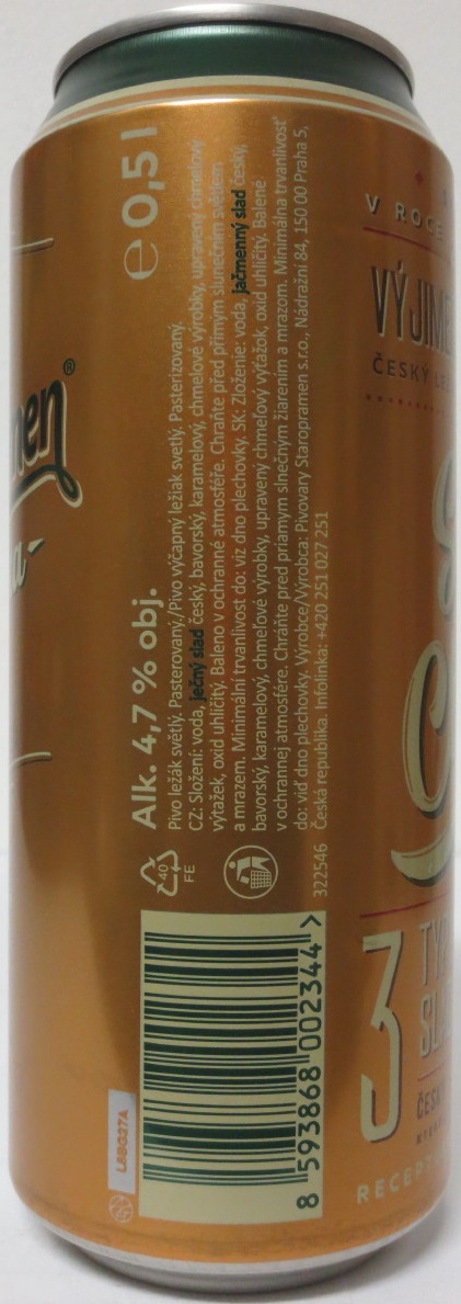 Staropramen Jedenáctka Sedm DRUHŮ Chmele (50cl) (B/O)