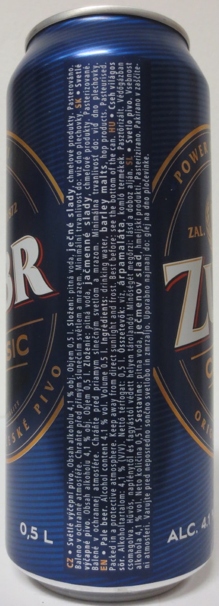 ZUBR CLASSIC (50cl) (B/O) č.3