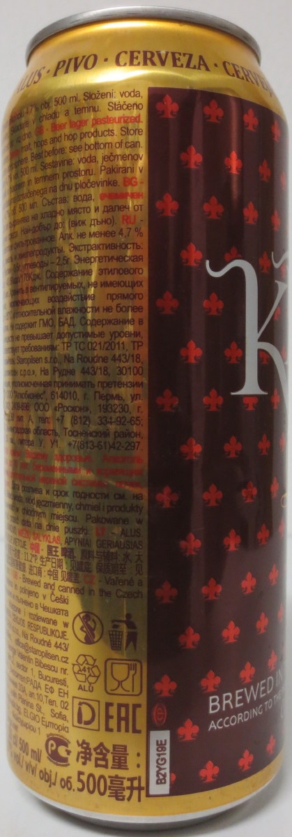 KRÁL Lager (50cl) (B/O) č.2