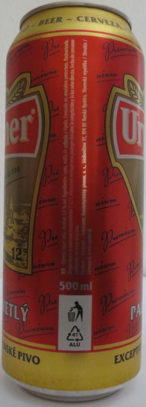 Urpiner Premium PALE LAGER EXCEPTIONAL SLOVAK BEER(50cl) (B/O) č.1