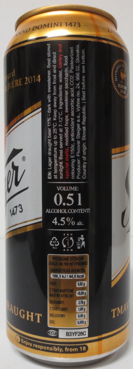 Steiger 1473 11% TMAVÝ VÝČAPNÝ LEŽIAK (50cl) (B/O) č.3