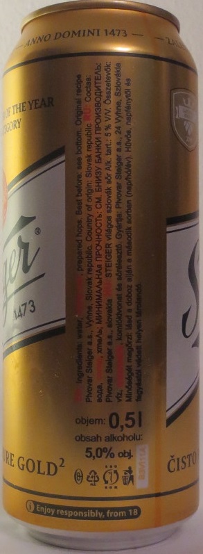 Steiger 1473 12% ČISTĚ PRÍRODÉ ZLATO (50cl) (B/O) č.1