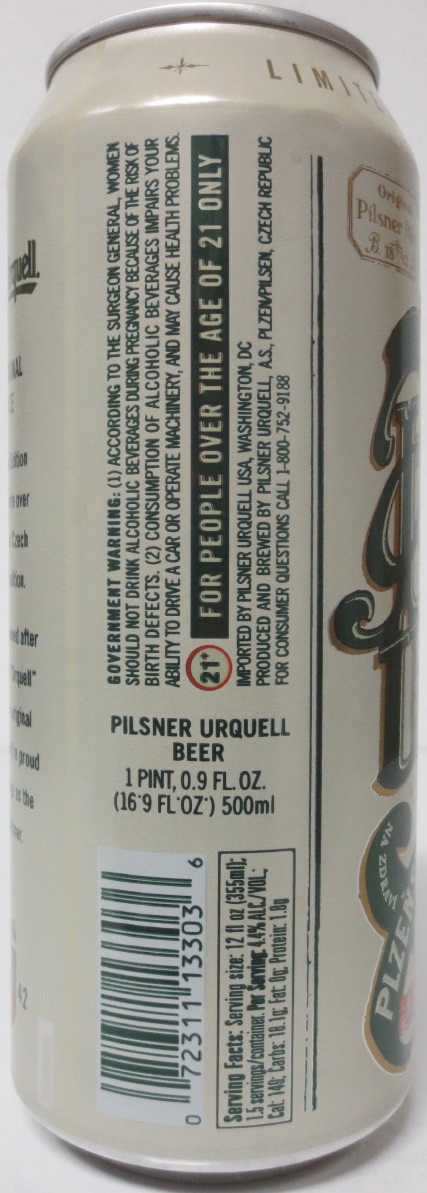 Pilsner Urquell 1842 PLZEŇSKÉ PIVO PILSNER BIER (50cl) (T/O)