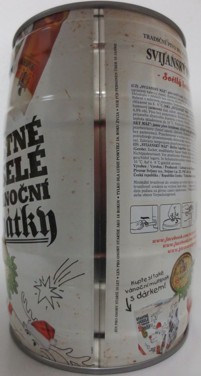 ŠTASTNÉ & VESELÉ VÁNOČNÍ Svátky 5l SVIJANSKÝ MÁZ 11% (5L) č.1