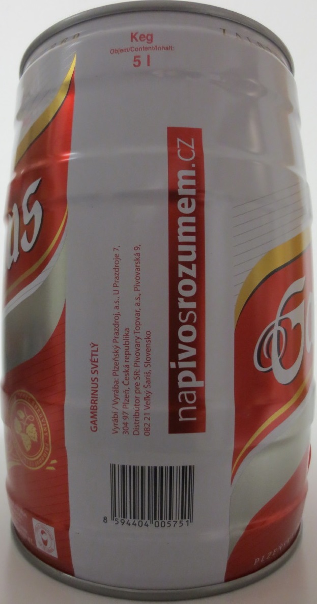 Gambrinus SVĚTLÝ (5L) č.1