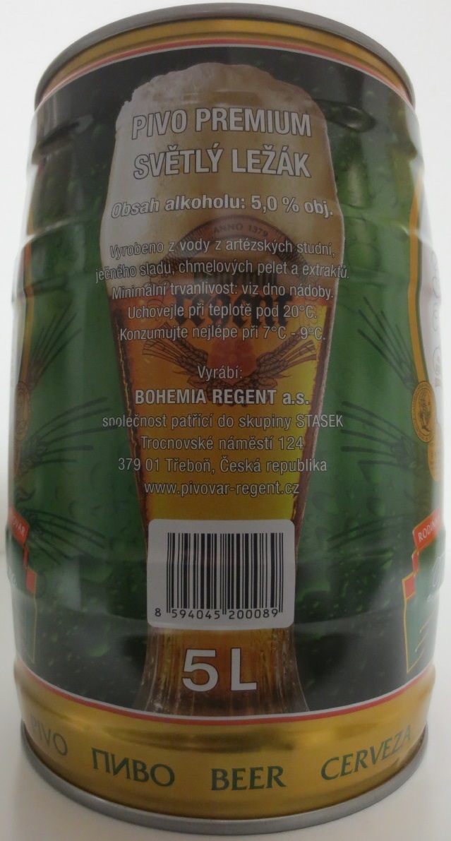 Bohemia regent Tradiční české pivo 1379 (5L) č.1
