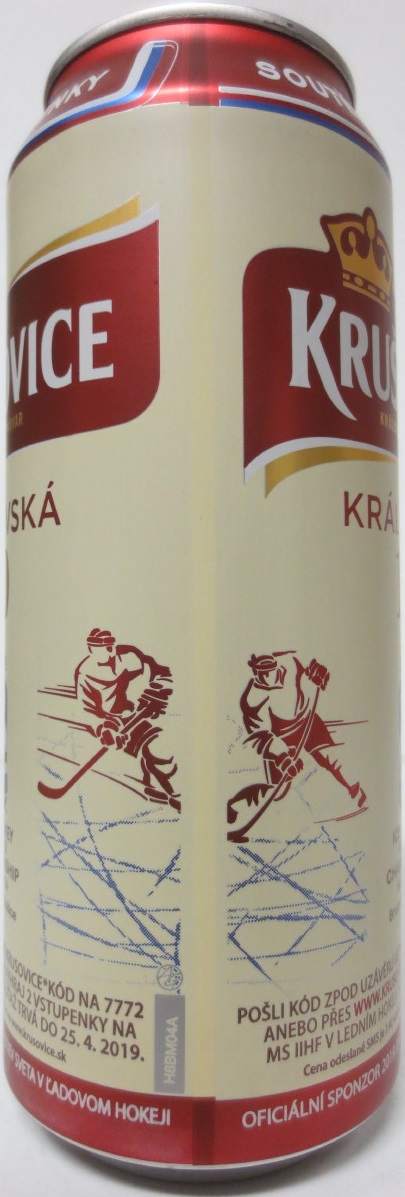 KRUŠOVICE KRÁLOVSKÝ PIVOVAR KRÁLOVSKÁ 10 2019 IIHF (50cl) (B/O)