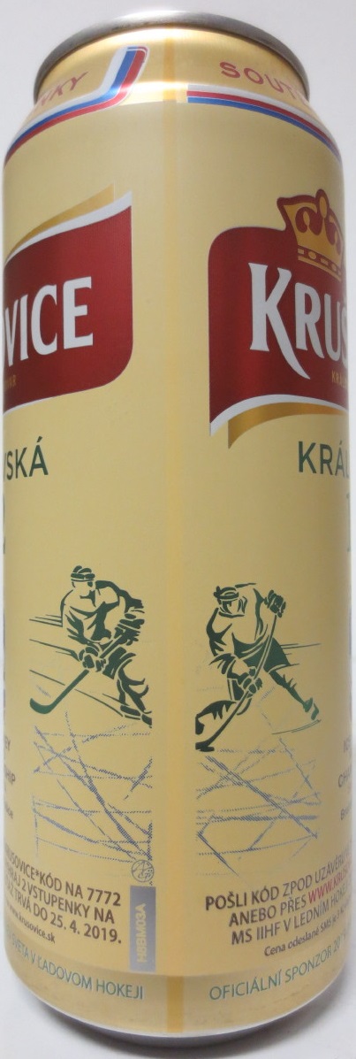 KRUŠOVICE KRÁLOVSKÝ PIVOVAR KRÁLOVSKÁ 12 2019 IIHF (50cl) (B/O)