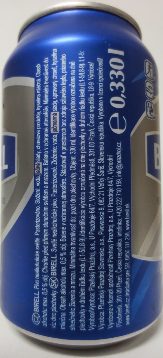 BIRELL NEALKOHOLICKÉ PIVO SVĚTLÝ (33cl) (B/O) č.2