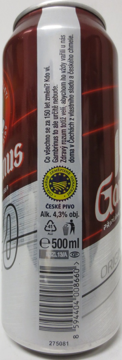 150 Gambrinus ORIGINÁL 10 (50cl) (B/O) č.1