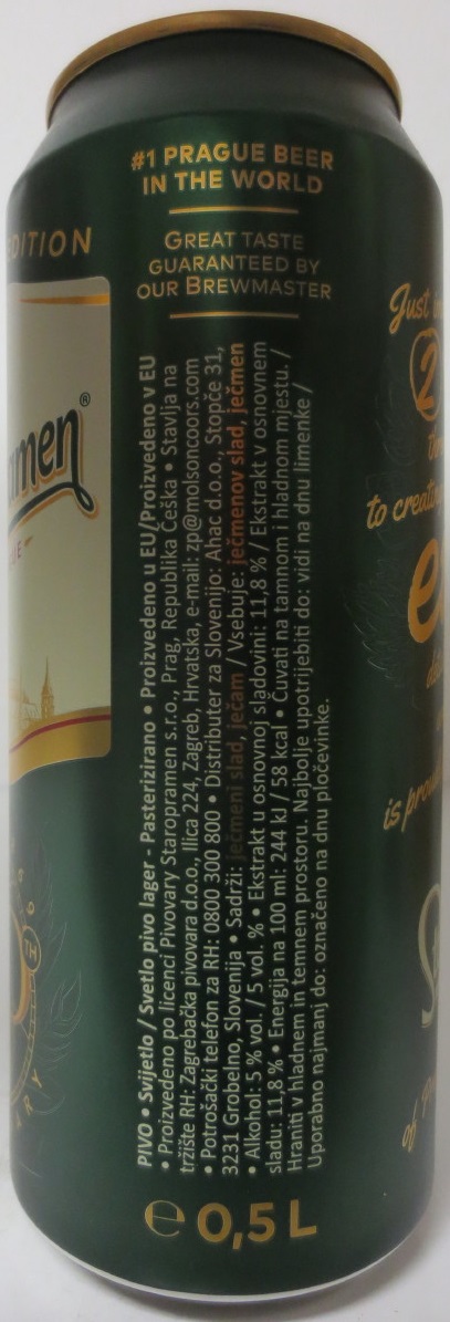 Staropramen EST. IN PRAGUE ANNIVERSARY EDITION 150 every (50cl) (B/O) č.2/4