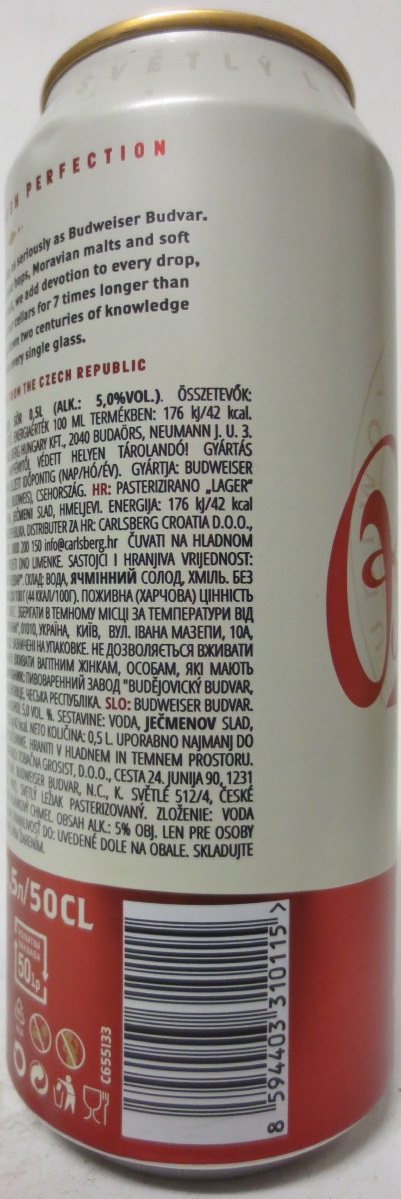 Budvar ORIGINAL CZECH LAGER BUDWEIS CZECH REPUBLIC (50cl) (B/O) Nr.3