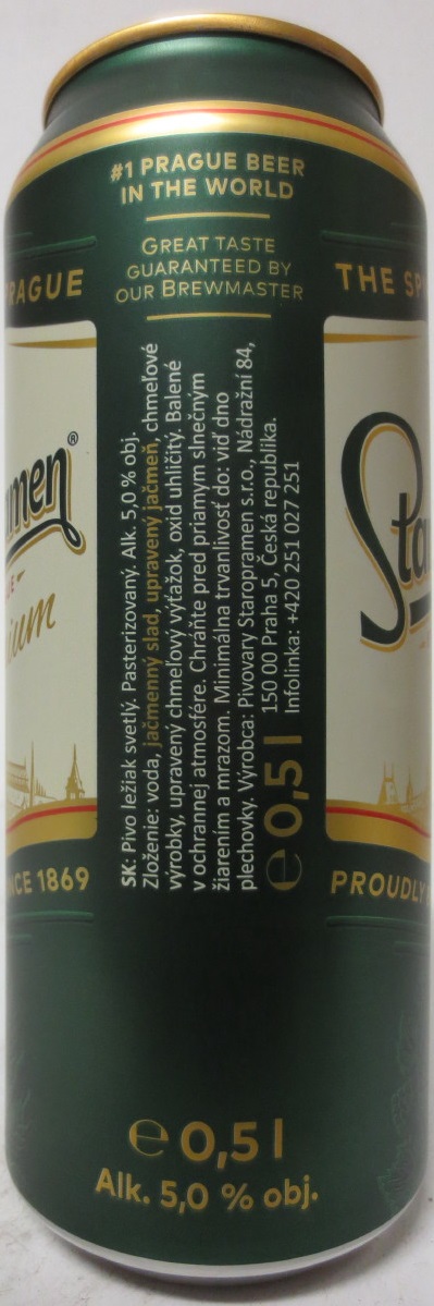Staropramen - EST. IN PRAGUE - Premium (SK) (50cl) (B/O) č.1 