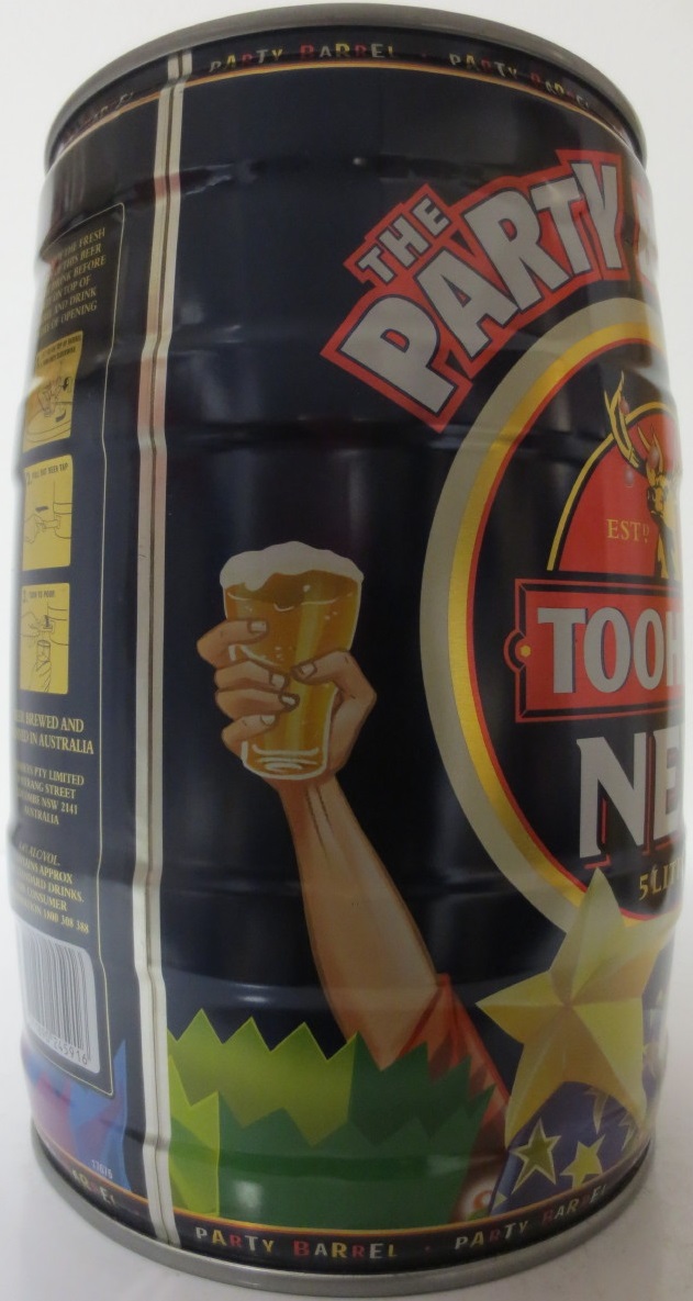 TOOHEYS NEW 5 LITRES THE PARTY BARREL (5L) Nr.1 