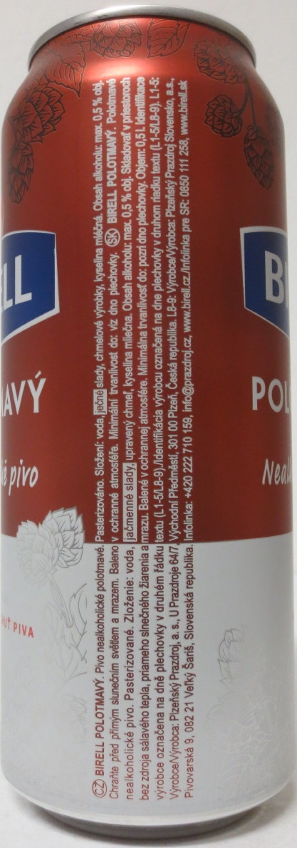 BIRELL POLOTMAVÝ Nealkoholické pivo (50cl) (B/O) č.1