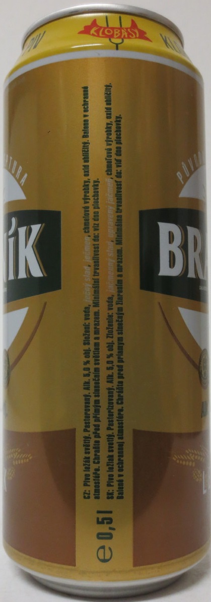 BRANÍK Alk. 5,0% obj. LEŽÁK KLOBÁSY JSOU ZPĚT 2020 (CZ) (50cl) (B/O) č.1