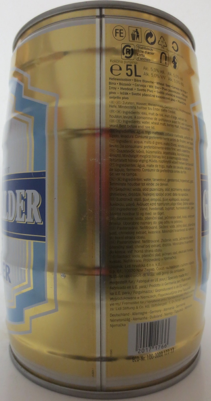 GRAFENWALDER HEFE WEISSBIER (5l) Nr.1 